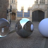 cobbled side street spherical hdri map for 3D rendering