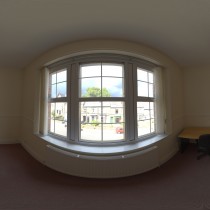 empty office room window spherical hdri map