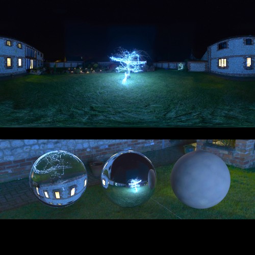 christmas tree lights spherical hdri map for 3d rendering