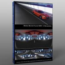 motion blurred tunnel backplate for automotive rendering and compositing