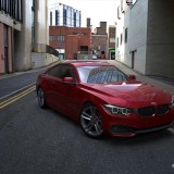 BMW rendered using city buildings spherical hdri and background plates