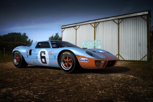 ford gt 40 rendered using farm outbuilding hdri map and backplate