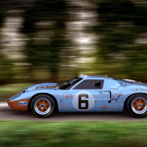 gulf ford gt 40 rendered using geyton road 02 hdri and backplate image